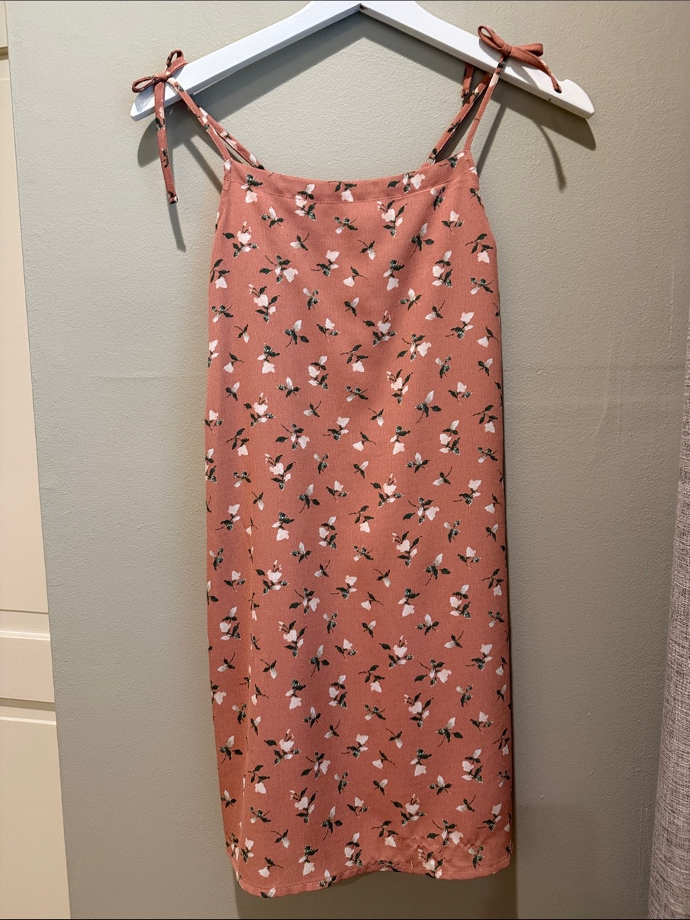 Girl’s Ten Sixty Sherman Rose-Mauve Floral Tie-strap Midi Dress